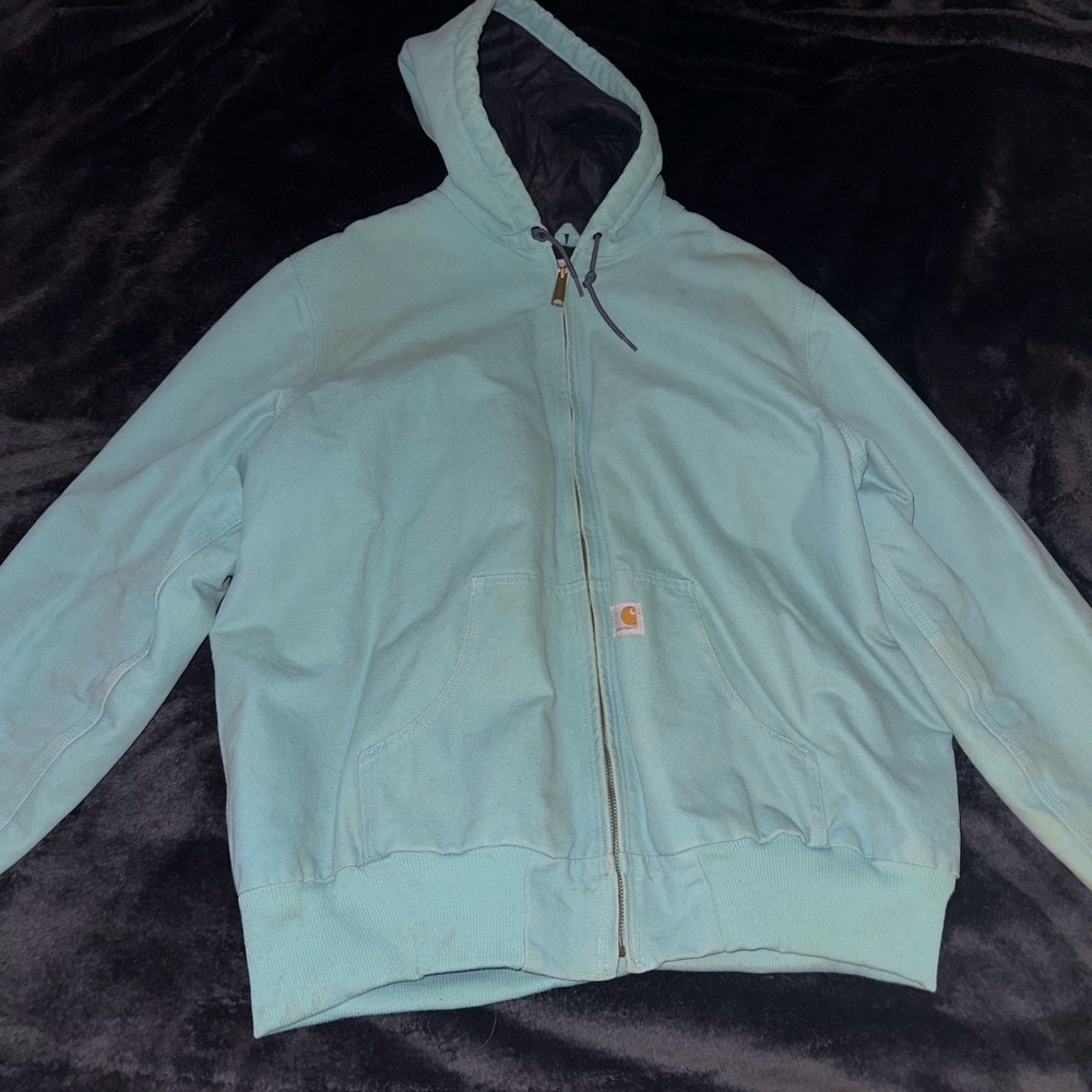 Vintage 1998 Eggshell Blue Carhartt Jacket XXL